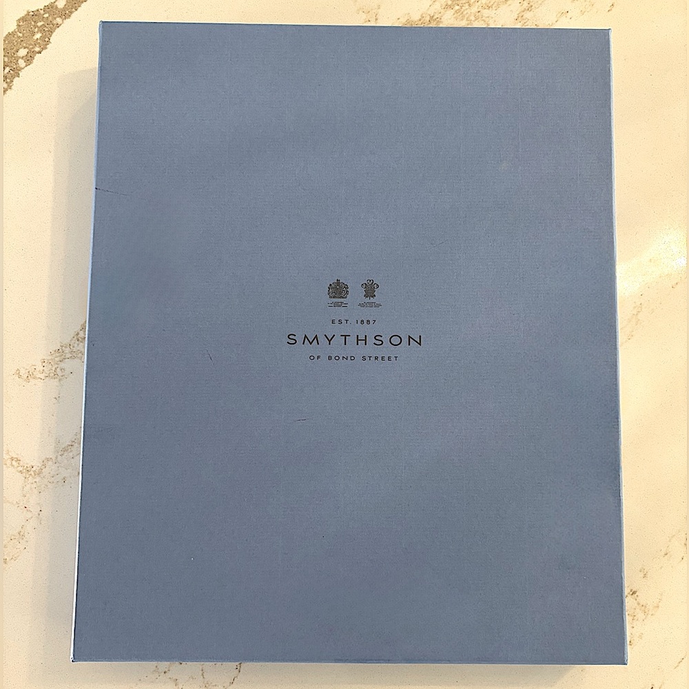 Smythson Portobello “I Wish” Lined Notebook in Dark Green